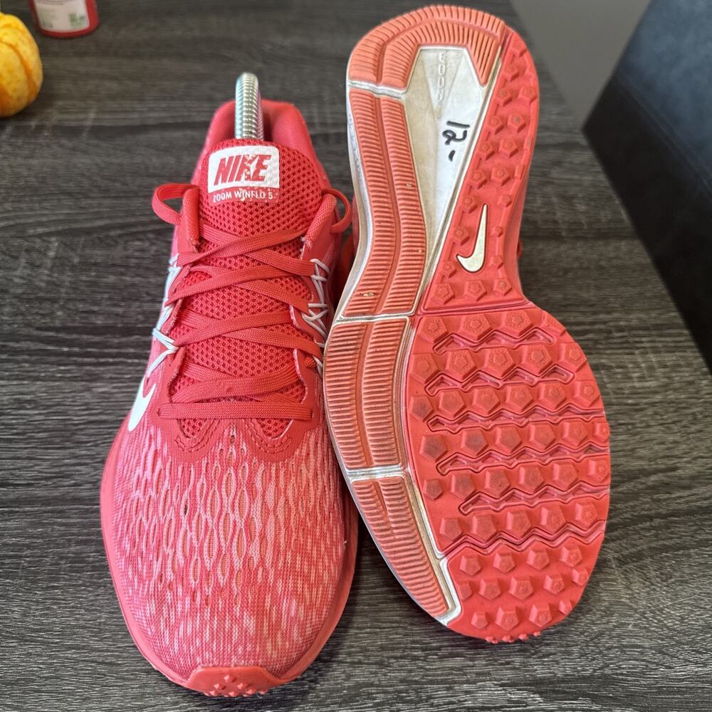 Nike Zoom Winflo 5 Sneakers Women's 7.5 Red Punch‎ Athletic Running Shoe - Picture 6 of 8